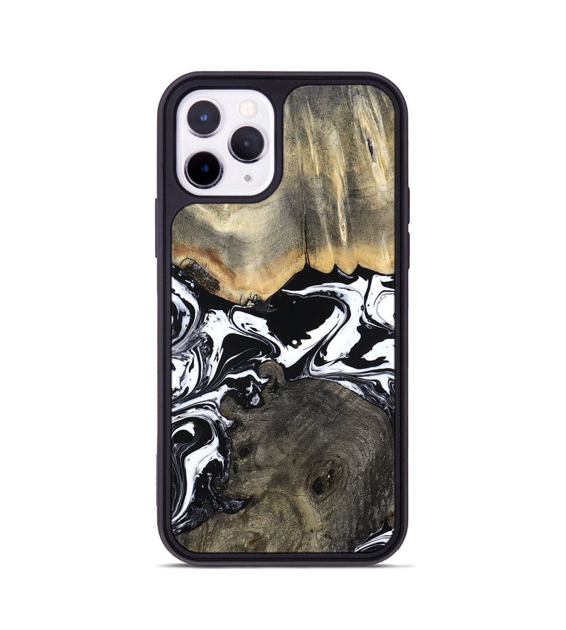 iPhone 11 Pro Wood Phone Case - Ishaan (Black & White, 787446)