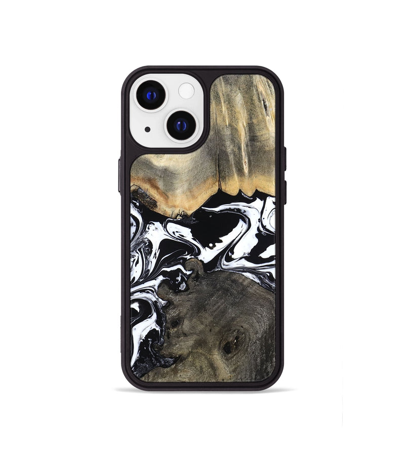 iPhone 13 mini Wood Phone Case - Ishaan (Black & White, 787446)