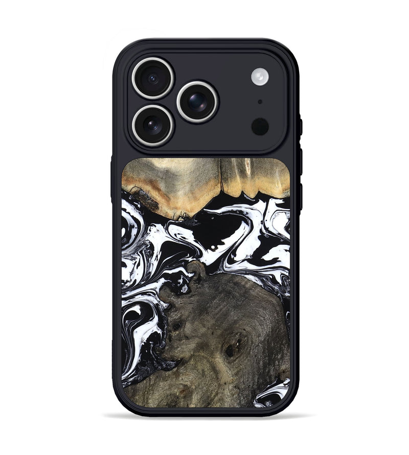 iPhone 17 Pro Wood Phone Case - Ishaan (Black & White, 787446)