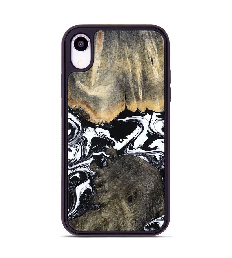 iPhone Xr Wood Phone Case - Ishaan (Black & White, 787446)