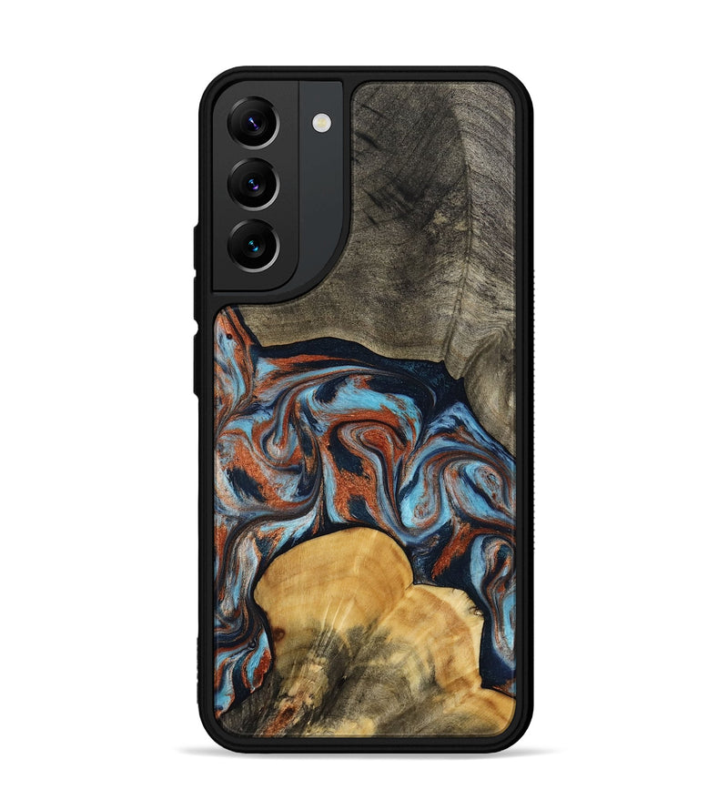 Galaxy S22 Plus Wood Phone Case - Mertie (Teal & Gold, 787461)