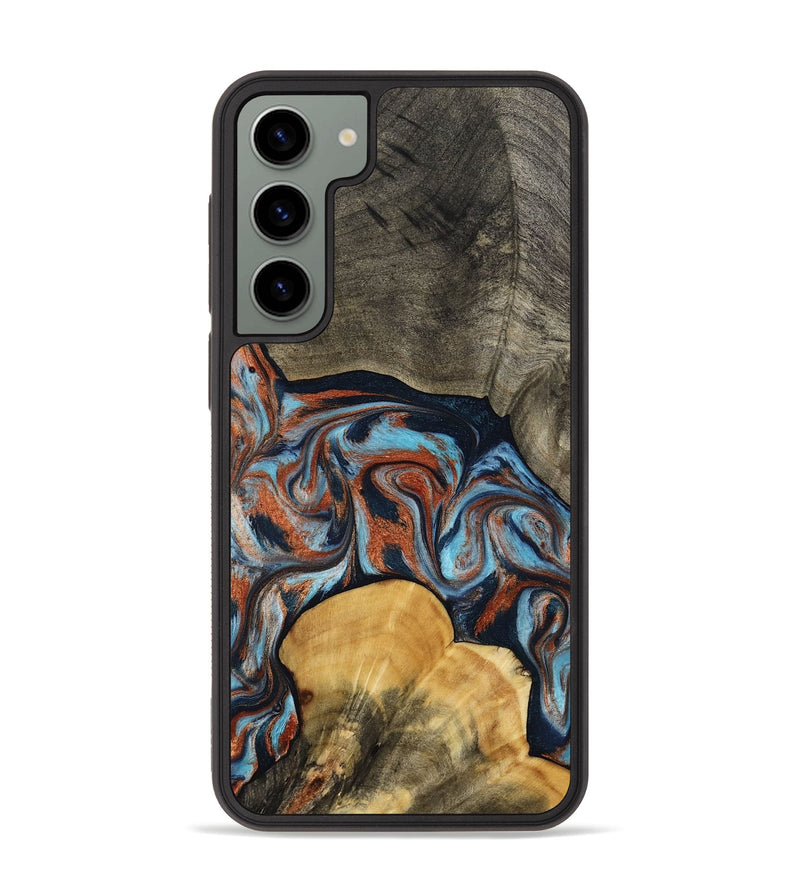 Galaxy S23 Plus Wood Phone Case - Mertie (Teal & Gold, 787461)