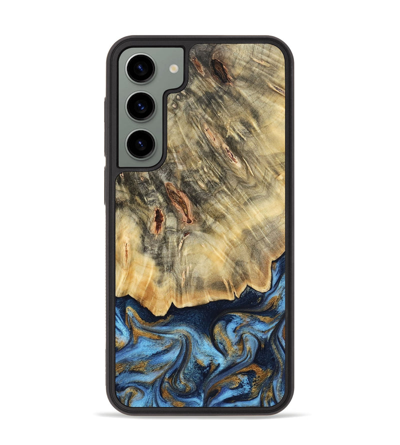 Galaxy S23 Plus Wood Phone Case - Mira (Teal & Gold, 787465)
