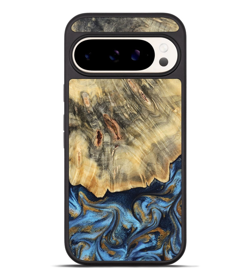 Pixel 9 Pro XL Wood Phone Case - Mira (Teal & Gold, 787465)