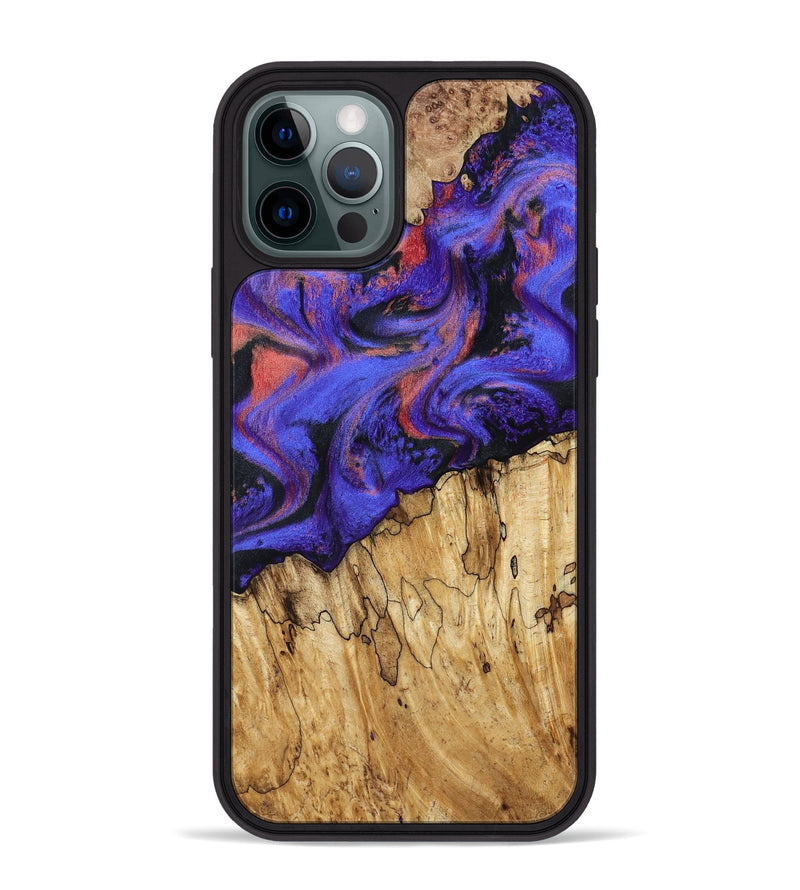 iPhone 12 Pro Max Wood Phone Case - Alden (Purple, 787478)