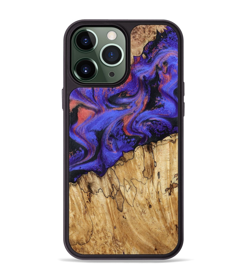 iPhone 13 Pro Max Wood Phone Case - Alden (Purple, 787478)