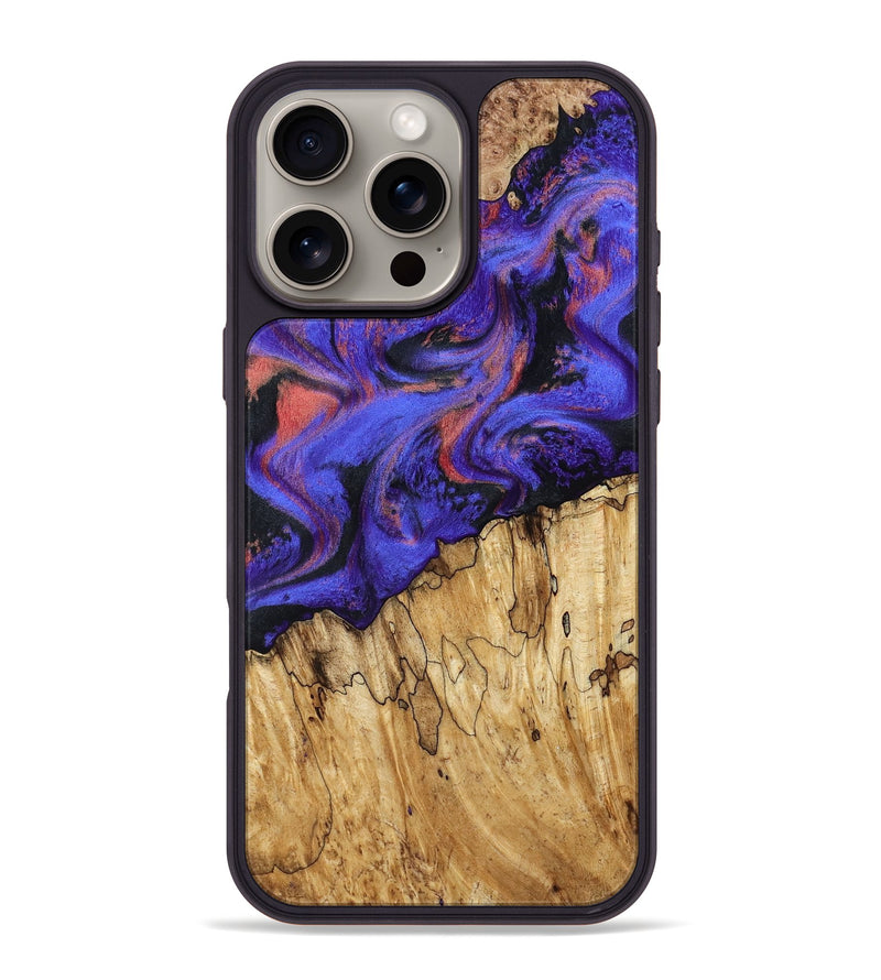 iPhone 16 Pro Max Wood Phone Case - Alden (Purple, 787478)