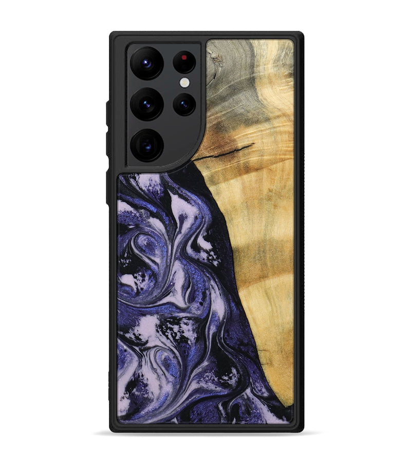 Galaxy S22 Ultra Wood Phone Case - Alisha (Purple, 787480)