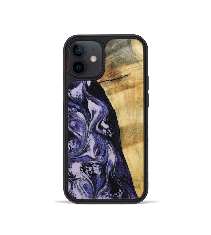 iPhone 12 mini Wood Phone Case - Alisha (Purple, 787480)