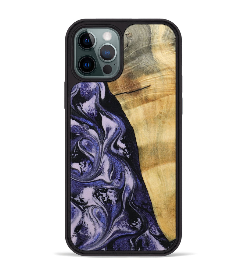 iPhone 12 Pro Max Wood Phone Case - Alisha (Purple, 787480)