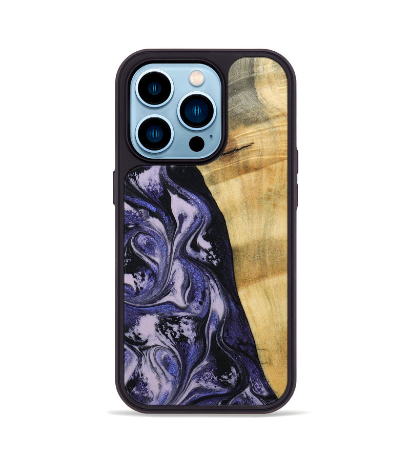 iPhone 14 Pro Wood Phone Case - Alisha (Purple, 787480)
