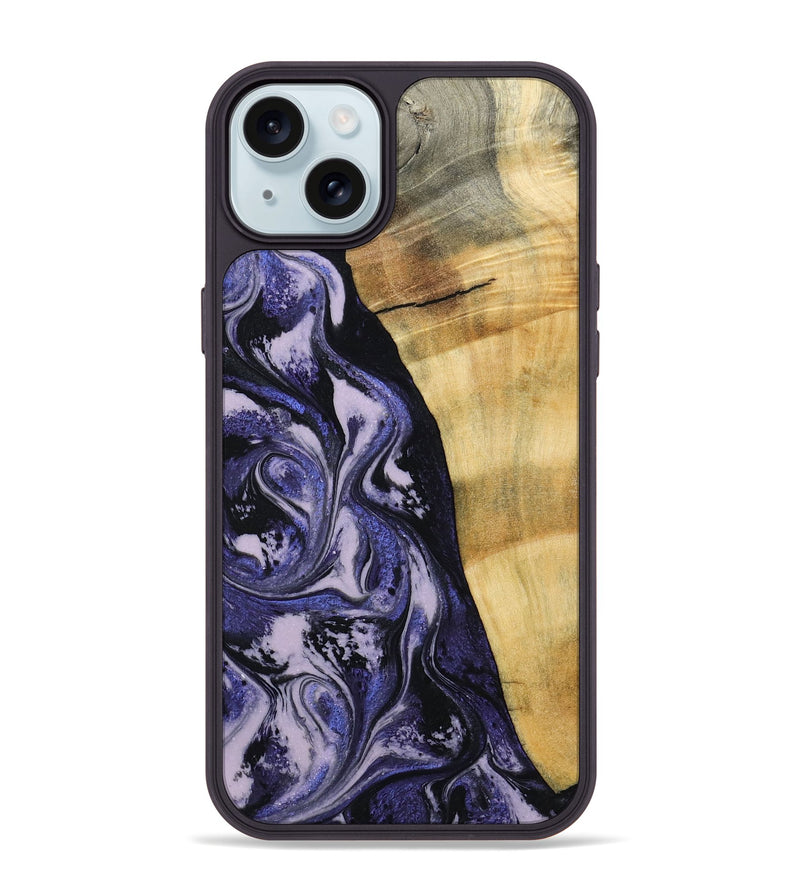 iPhone 15 Plus Wood Phone Case - Alisha (Purple, 787480)