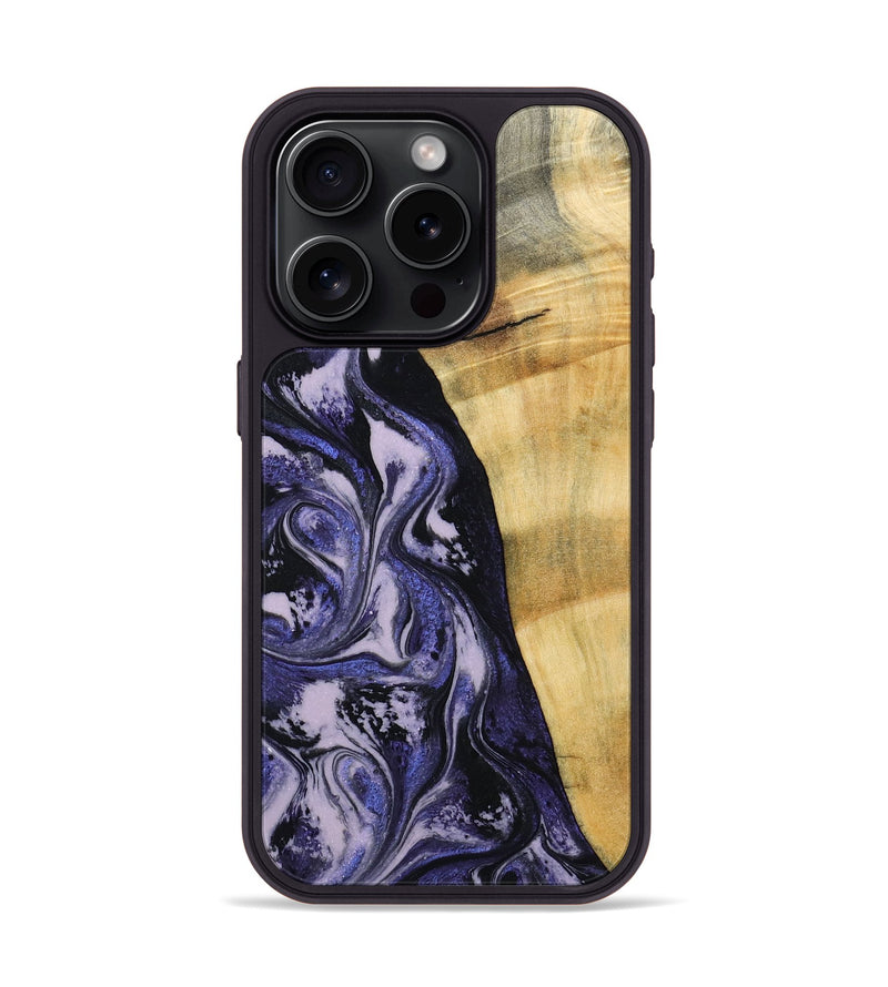 iPhone 15 Pro Wood Phone Case - Alisha (Purple, 787480)