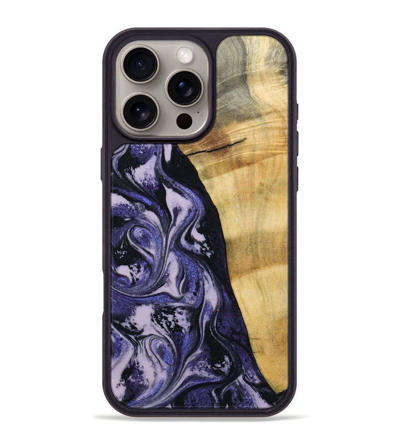 iPhone 16 Pro Max Wood Phone Case - Alisha (Purple, 787480)