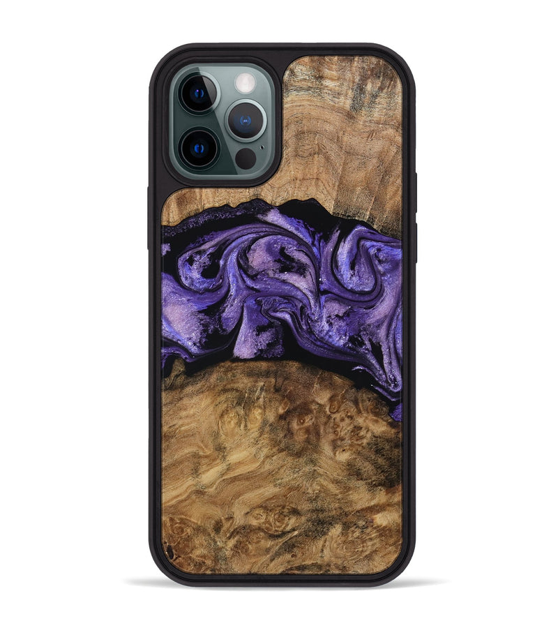 iPhone 12 Pro Max Wood Phone Case - Keely (Purple, 787485)