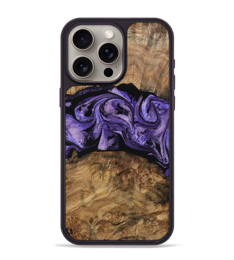 iPhone 15 Pro Max Wood Phone Case - Keely (Purple, 787485)