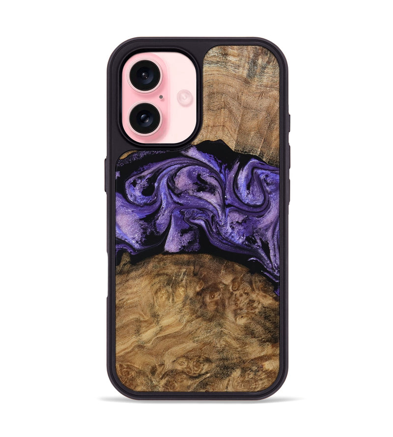 iPhone 16 Wood Phone Case - Keely (Purple, 787485)