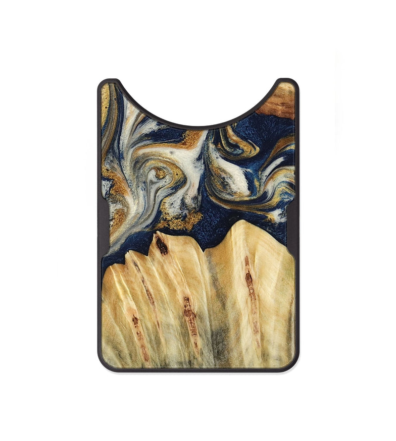 Alloy Wood Wallet - Judi (Teal & Gold, 787488)