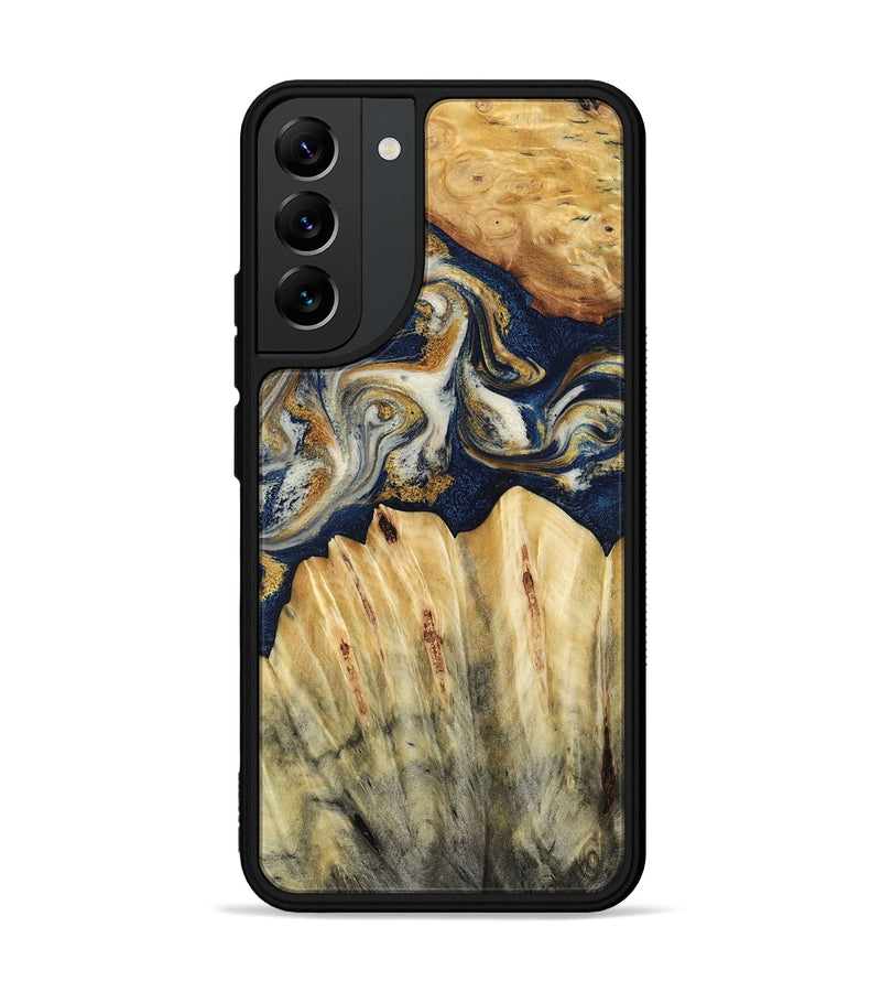 Galaxy S22 Plus Wood Phone Case - Judi (Teal & Gold, 787488)