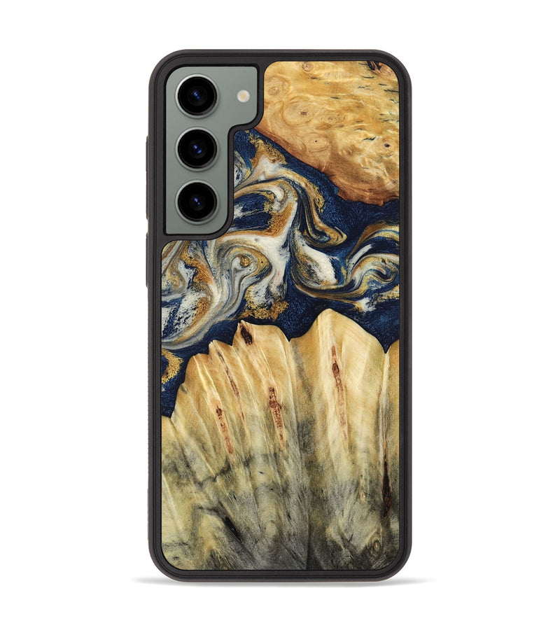Galaxy S23 Plus Wood Phone Case - Judi (Teal & Gold, 787488)