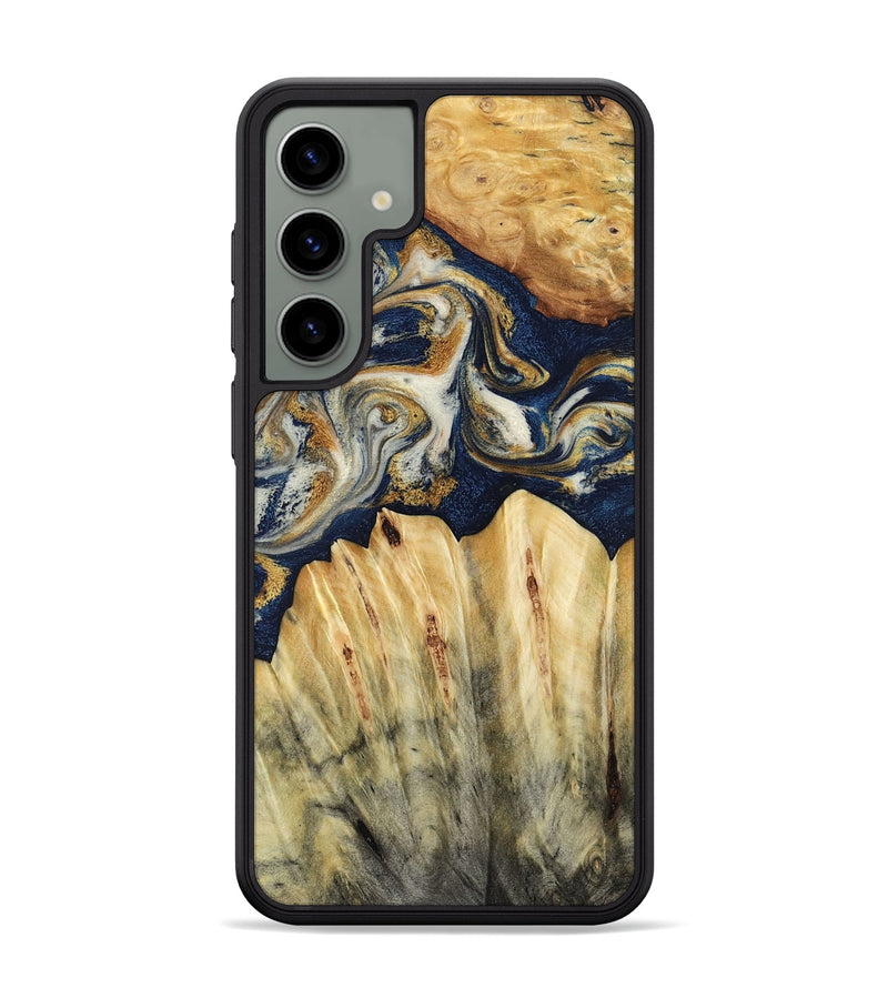 Galaxy S24 Plus Wood Phone Case - Judi (Teal & Gold, 787488)