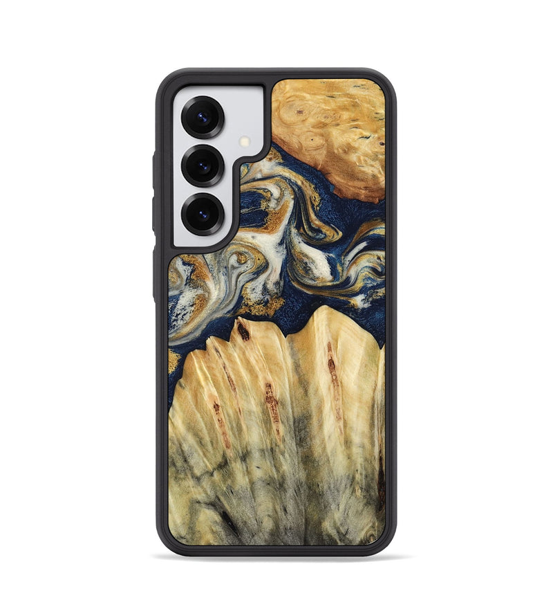 Galaxy S25 Wood Phone Case - Judi (Teal & Gold, 787488)