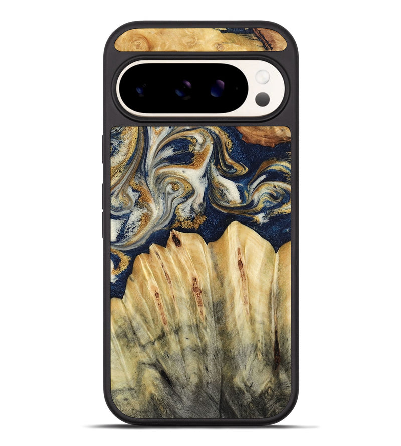 Pixel 9 Pro XL Wood Phone Case - Judi (Teal & Gold, 787488)