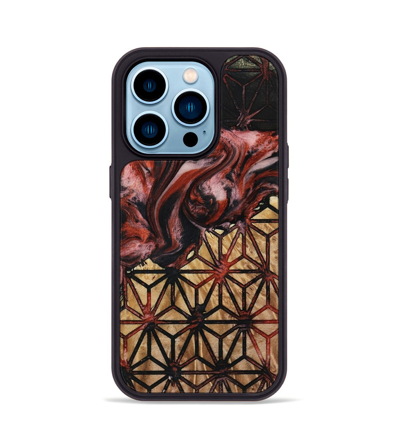 iPhone 14 Pro Wood Phone Case - Stetson (Pattern, 787532)