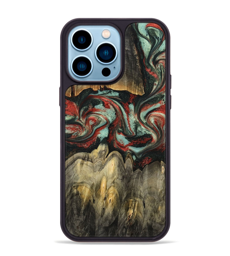 iPhone 14 Pro Max Wood Phone Case - Denver (Red, 787611)