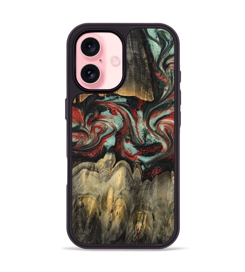 iPhone 16 Wood Phone Case - Denver (Red, 787611)