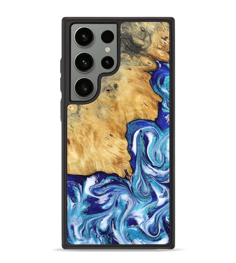 Galaxy S23 Ultra Wood Phone Case - Christi (Blue, 787634)