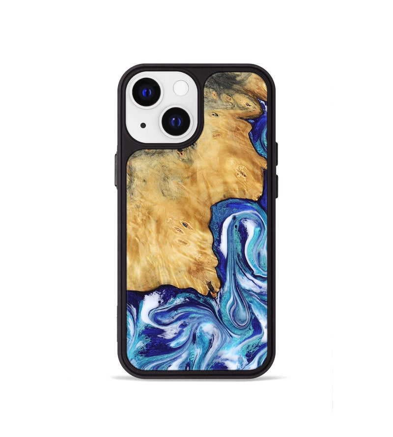 iPhone 13 mini Wood Phone Case - Christi (Blue, 787634)