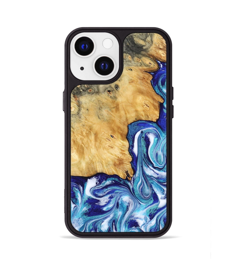 iPhone 13 Wood Phone Case - Christi (Blue, 787634)
