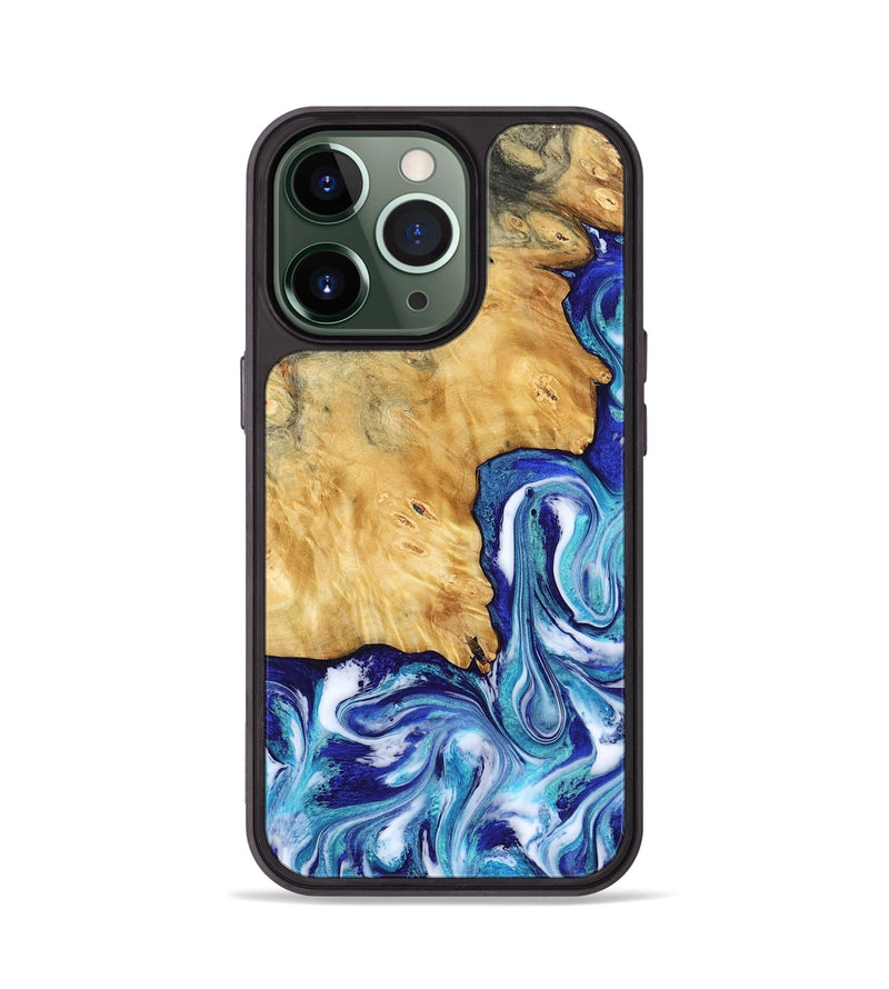 iPhone 13 Pro Wood Phone Case - Christi (Blue, 787634)