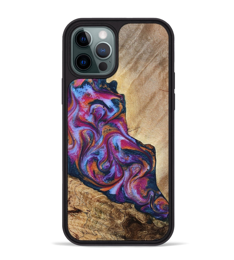 iPhone 12 Pro Max Wood Phone Case - Jaylen (Blue, 787635)