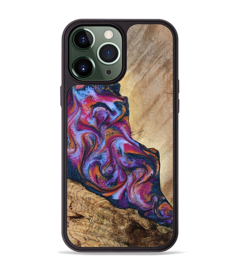 iPhone 13 Pro Max Wood Phone Case - Jaylen (Blue, 787635)