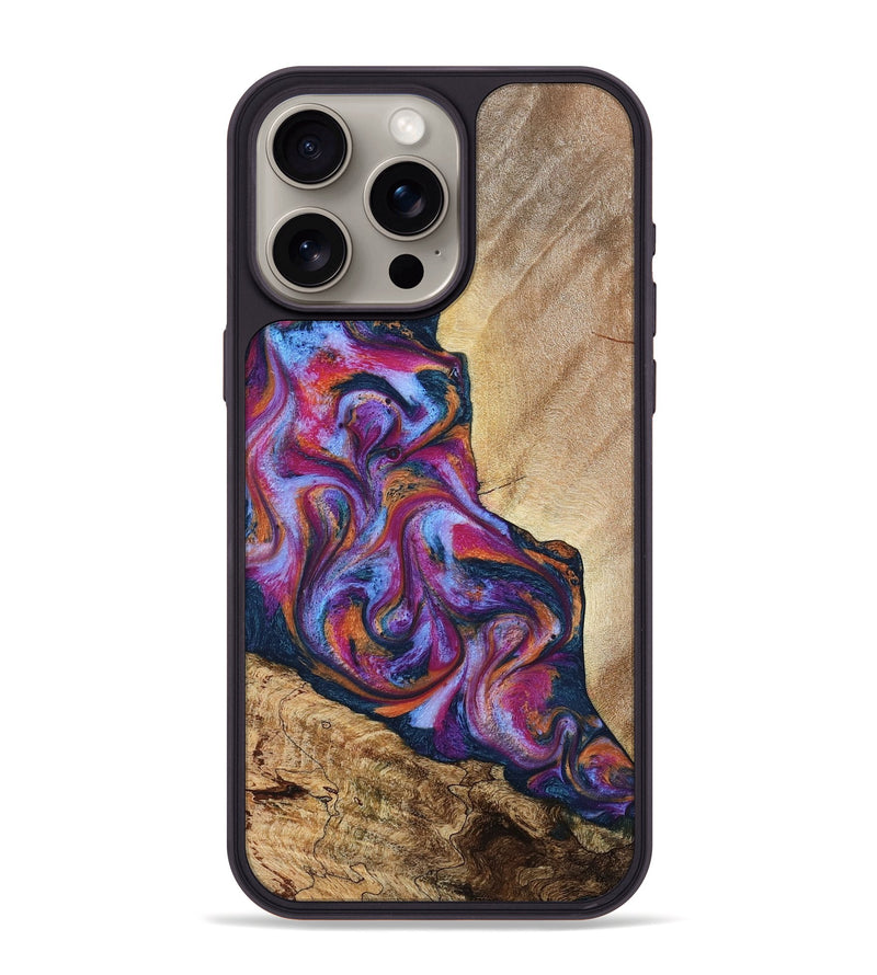 iPhone 15 Pro Max Wood Phone Case - Jaylen (Blue, 787635)