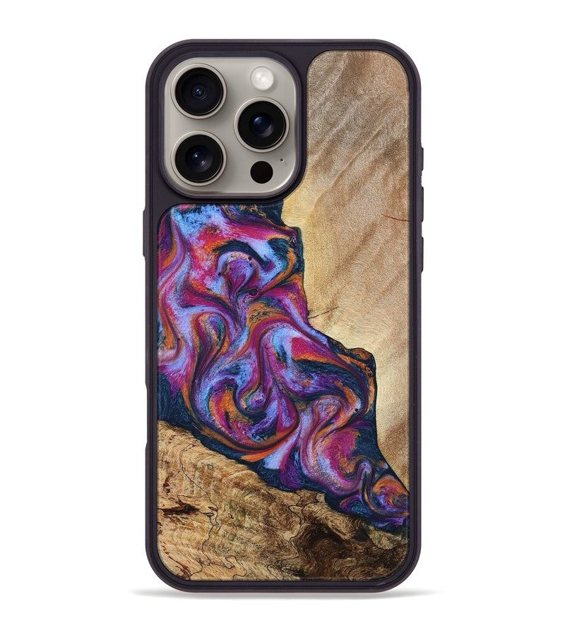 iPhone 16 Pro Max Wood Phone Case - Jaylen (Blue, 787635)