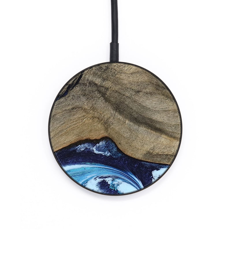 Circle Wood Wireless Charger - Kole (Blue, 787803)