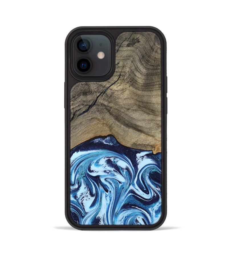 iPhone 12 Wood Phone Case - Kole (Blue, 787803)