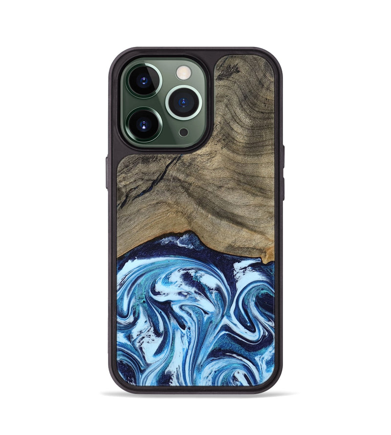 iPhone 13 Pro Wood Phone Case - Kole (Blue, 787803)