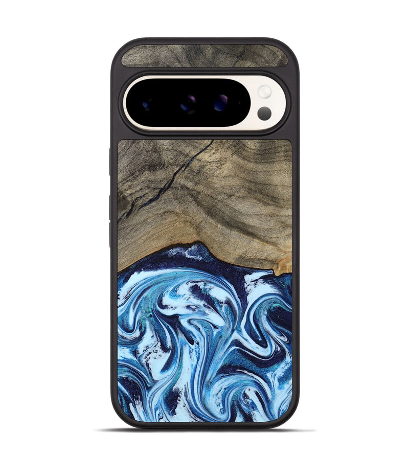 Pixel 9 Pro Wood Phone Case - Kole (Blue, 787803)