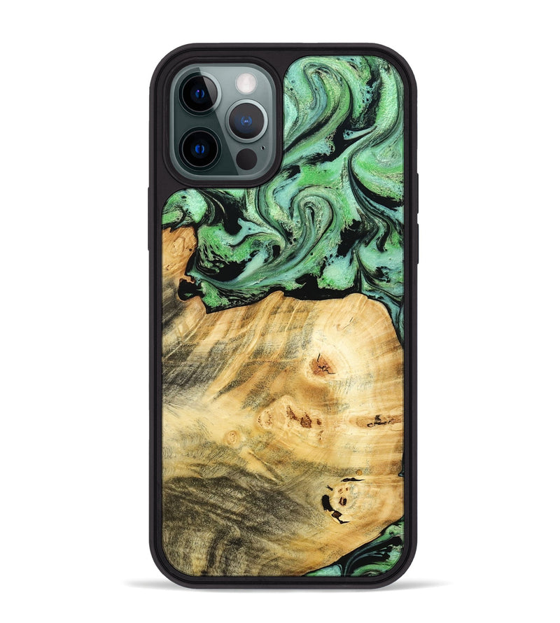 iPhone 12 Pro Max Wood Phone Case - Chad (Green, 787821)