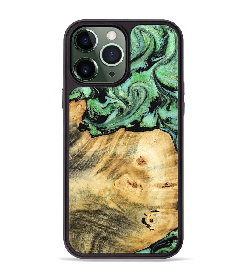 iPhone 13 Pro Max Wood Phone Case - Chad (Green, 787821)