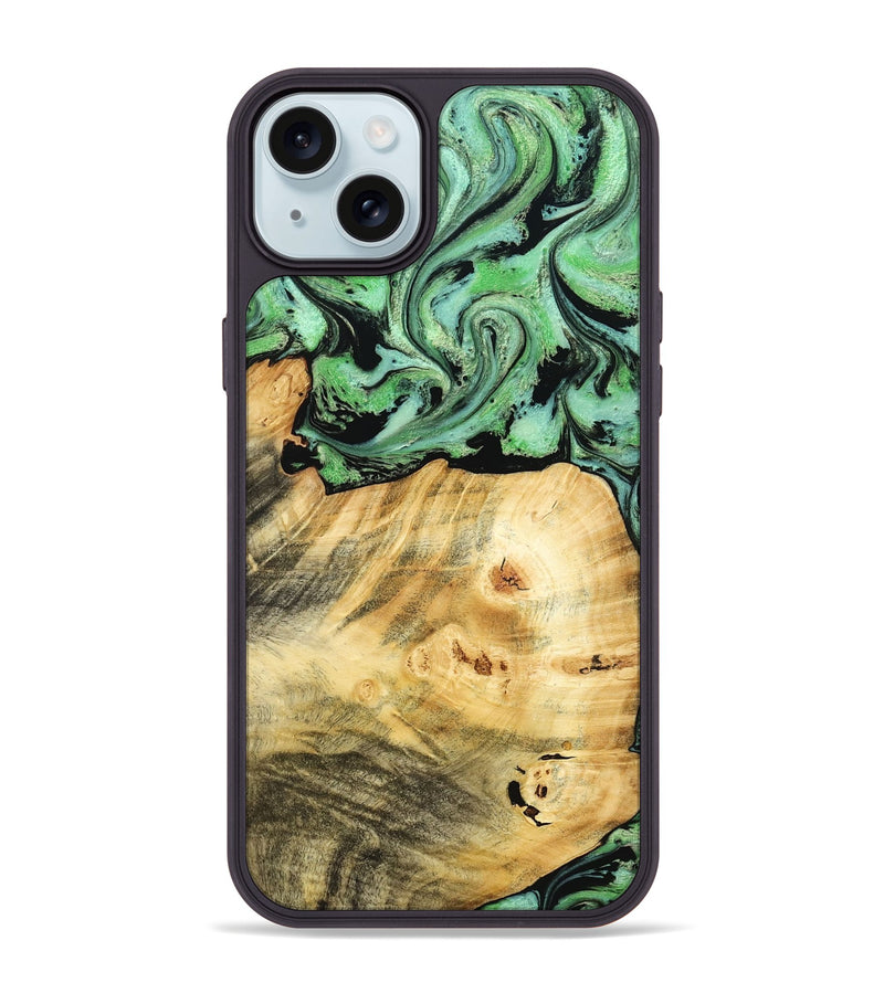 iPhone 15 Plus Wood Phone Case - Chad (Green, 787821)