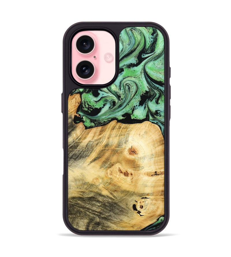 iPhone 16 Wood Phone Case - Chad (Green, 787821)