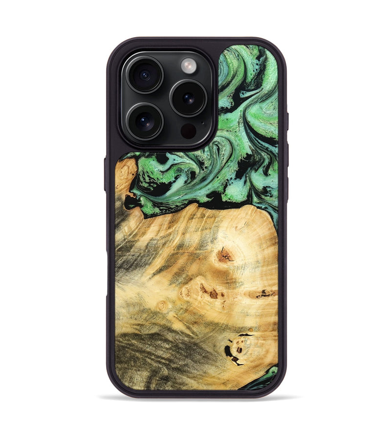 iPhone 16 Pro Wood Phone Case - Chad (Green, 787821)