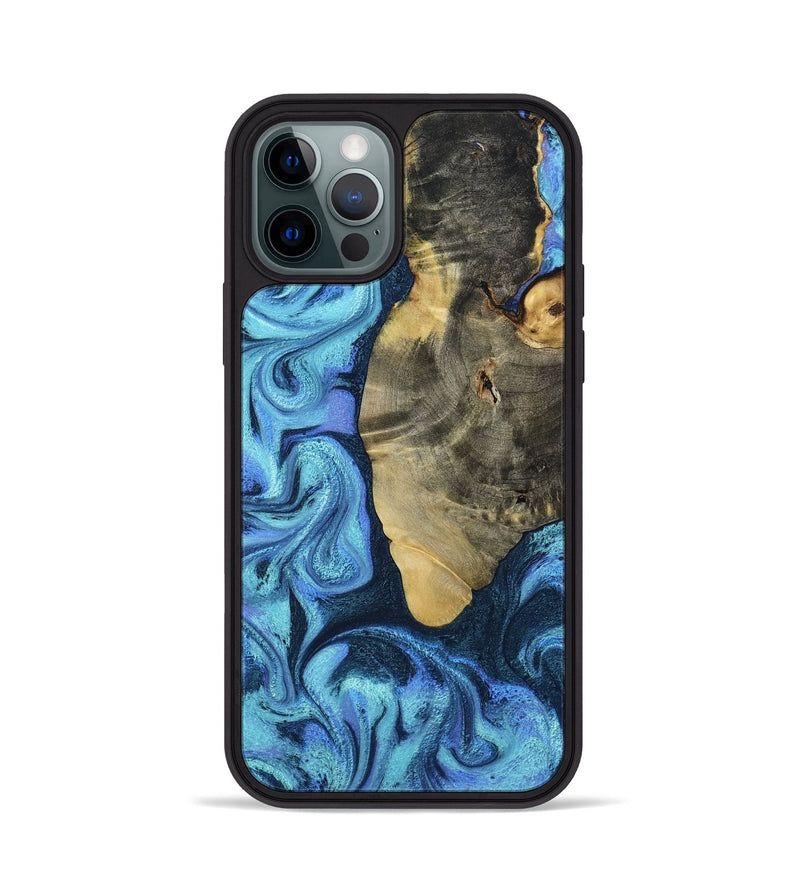 iPhone 12 Pro Wood Phone Case - Otto (Blue, 787842)
