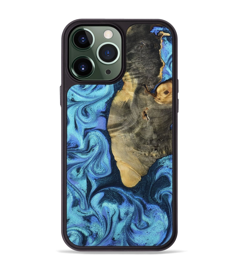 iPhone 13 Pro Max Wood Phone Case - Otto (Blue, 787842)