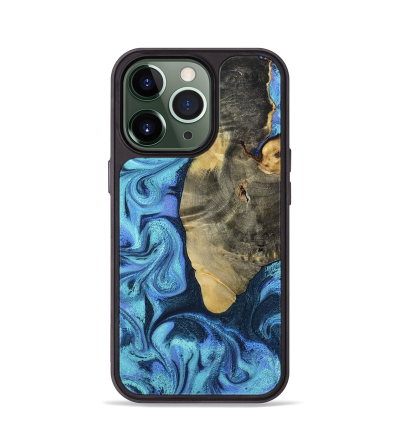 iPhone 13 Pro Wood Phone Case - Otto (Blue, 787842)